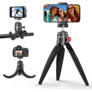 imageUBeesize Phone Tripod Pro S Premium Flexible Phone Tripod with Wireless Remote Mini Tripod Stand for Camera GoProMobile Upgraded BlackTripod RS21