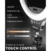 imageUBeesize 10quot Selfie Ring Light with Tripod Stand ampamp Cell Phone Holder Dimmable Desktop LED Circle Light for Live StreamingMakeupYouTubeTIK Tok Compatible with iOS and Android Phones Black