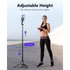 imageUBeesize Magnetic Tripod for iPhone with Remote 64 Extendable Phone Stand for Video RecordingVlogging N52 Strong Holder for iPhone 1215Android Portable Travel Selfie Stick TripodBlackBlack