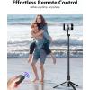 imageUBeesize Magnetic Tripod for iPhone with Remote 64 Extendable Phone Stand for Video RecordingVlogging N52 Strong Holder for iPhone 1215Android Portable Travel Selfie Stick TripodBlackBlack