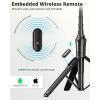 imageUBeesize 72 Magnetic Tripod for iPhone with Remote Extendable Cell Phone Tripod Stand Compatible with MagSafe Selfie Stick Tripod for iPhone 15 14 13 12 11 Series and Android PhonesBlack