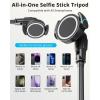 imageUBeesize 72 Magnetic Tripod for iPhone with Remote Extendable Cell Phone Tripod Stand Compatible with MagSafe Selfie Stick Tripod for iPhone 15 14 13 12 11 Series and Android PhonesBlack