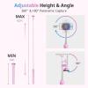 imageUBeesize 72 Magnetic Tripod for iPhone with Remote Extendable Cell Phone Tripod Stand Compatible with MagSafe Selfie Stick Tripod for iPhone 15 14 13 12 11 Series and Android PhonesPink