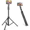 imageUBeesize 72 Magnetic Tripod for iPhone with Remote Extendable Cell Phone Tripod Stand Compatible with MagSafe Selfie Stick Tripod for iPhone 15 14 13 12 11 Series and Android PhonesBlack