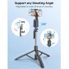 image66quot Auto Face Tracking Tripod for iPhone 360 Rotation Face Body Phone Tripod Stand with Remote Smart Shooting Holder Camera Selfie Stick for TikTok Vlog Video Recording Gesture Control No App