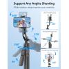 image69 Auto Face Tracking Selfie Stick Tripod Stand Automatic Phone Tripod AutoOpen Travel Tripods for iPhoneCell Phone with Remote Gesture Control No App Builtin AI Camera for Vlog Recording TK