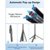 image69 Auto Face Tracking Selfie Stick Tripod Stand Automatic Phone Tripod AutoOpen Travel Tripods for iPhoneCell Phone with Remote Gesture Control No App Builtin AI Camera for Vlog Recording TK