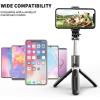 imagePortable Selfie Stick Handheld Phone Tripod Stand with Detachable Wireless Remote Selfie Stick Tripod for iPhone 14 13 12 11 pro Xs Max Xr X 8 7 Plus Android Moto Samsung Google Smartphone More