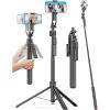 image69 Auto Face Tracking Selfie Stick Tripod Stand Automatic Phone Tripod AutoOpen Travel Tripods for iPhoneCell Phone with Remote Gesture Control No App Builtin AI Camera for Vlog Recording TK