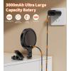 image3000mAh Selfie Light for iPhone40 LED Phone Light with Clip ampamp Cold Shoe Mount2500K9900K Portable Clip on Soft Light3 Lighting Modes for Video ConferencesCameraLaptopStreamingMakeup