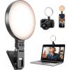 image3000mAh Selfie Light for iPhone40 LED Phone Light with Clip ampamp Cold Shoe Mount2500K9900K Portable Clip on Soft Light3 Lighting Modes for Video ConferencesCameraLaptopStreamingMakeup