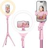 imageUBeesize Upgraded 12 Ring Light with 62 Tripod Stand and Magnetic Phone HolderLED Selfie RingLight for iPhone with Wireless RemoteCircle Light for TiktokYouTubePhotographyMakeupLive StreamPink