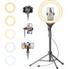 imageUBeesize Upgraded 12 Ring Light with 62 Tripod Stand and Magnetic Phone HolderLED Selfie RingLight for iPhone with Wireless RemoteCircle Light for TiktokYouTubePhotographyMakeupLive StreamBlack