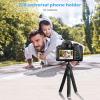 imageUbeesize Portable Tripod Stand with Wireless Remote ampamp Clip Flexible Phone Holder for Video Recording PinkBlack
