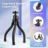 imageUbeesize Portable Tripod Stand with Wireless Remote ampamp Clip Flexible Phone Holder for Video Recording PinkBlack