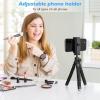 imageUbeesize Portable Tripod Stand with Wireless Remote ampamp Clip Flexible Phone Holder for Video Recording PinkBlack