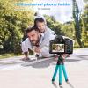 imageUbeesize Portable Tripod Stand with Wireless Remote ampamp Clip Flexible Phone Holder for Video Recording PinkBlue