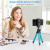 imageUbeesize Portable Tripod Stand with Wireless Remote ampamp Clip Flexible Phone Holder for Video Recording PinkBlue