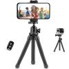 imageUbeesize Portable Tripod Stand with Wireless Remote ampamp Clip Flexible Phone Holder for Video Recording PinkBlack