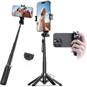 imageUBeesize Mini Selfie Stick Tripod with Rechargeable Remote  PocketSize Travel Phone Stand wHook 360 Rotating Holder Lightweight Tripod for iPhoneAndroid Vlogging TikTok ampamp Live Streaming