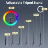 imageUBeesize 12 RGB Selfie Ring Light with 62 Extendable Tripod Stand ampamp Remote LED Light with Phone Holder for Video RecordingMakeupContent Creator YouTubeTikTokTwitch Phone Camera ampamp WebcamRGB White Warm Daylight
