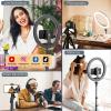 imageUBeesize 12 RGB Selfie Ring Light with 62 Extendable Tripod Stand ampamp Remote LED Light with Phone Holder for Video RecordingMakeupContent Creator YouTubeTikTokTwitch Phone Camera ampamp WebcamBlack