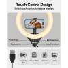 imageUBeesize 12 Ring Light with Overhead Phone Mount LED Selfie Light with Stand and Phone Holder for iPhone and Laptop Desk Light for Video Recording Zoom Meeting Live Streaming Tiktok YouTubeRing Light