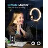 imageUBeesize 12 inch Ring Light with Stand Selfie Ring Light with 50quot Extendable Tripod Stand ampamp Phone Holder for Live StreamMakeupYouTube VideoRGB