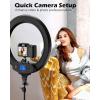 imageUBeesize 12 inch Ring Light with Stand Selfie Ring Light with 50quot Extendable Tripod Stand ampamp Phone Holder for Live StreamMakeupYouTube VideoStandard