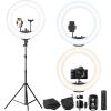imageUBeesize 12 inch Ring Light with Stand Selfie Ring Light with 50quot Extendable Tripod Stand ampamp Phone Holder for Live StreamMakeupYouTube VideoStandard