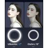 imageUBeesize 12quot Ring Light Tripod for iPhone with Overhead Phone Mount 75quot Tall Ring Lights with Stand and Camera Mounts for PhotographyLive StreamingTikTokYouTube Content Creation12inStand
