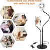 imageUBeesize 12quot Ring Light Tripod for iPhone with Overhead Phone Mount 75quot Tall Ring Lights with Stand and Camera Mounts for PhotographyLive StreamingTikTokYouTube Content Creation4inDesk
