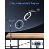 imageUBeesize 12quot Ring Light Tripod for iPhone with Overhead Phone Mount 75quot Tall Ring Lights with Stand and Camera Mounts for PhotographyLive StreamingTikTokYouTube Content Creation12inDesk