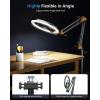 imageUBeesize 12quot Ring Light Tripod for iPhone with Overhead Phone Mount 75quot Tall Ring Lights with Stand and Camera Mounts for PhotographyLive StreamingTikTokYouTube Content Creation12inStand