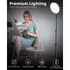 imageUBeesize 12quot Ring Light with 62quot Tripod Stand Professional Big Ring Light with Phone Holder and Remote Full Screen Lighting for Makeup Live Stream YouTube Video Recording Photography10in