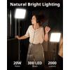 imageUBeesize 2 Pack LED Video Light Kit Photography Lighting 13quot Studio Lights with 65quot Tripod Stand and Phone Holders Podcast Lighting for Video RecordingTiktokYouTube2pack