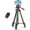 imageUBeesize 54 Camera Tripod Phone Tripods for iPhone with Bag Travel Tripode Stand with Remote Compatible with iPhone 17161514131211 Android Phones Cameras DSLR and Gopro54