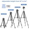 imageUBeesize 54 Camera Tripod Phone Tripods for iPhone with Bag Travel Tripode Stand with Remote Compatible with iPhone 17161514131211 Android Phones Cameras DSLR and Gopro54