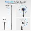 imageUBeesize 62 Magnetic Selfie Stick Phone Tripod with Wireless Remote Extendable Cell Phone Tripod Stand Compatible with MagSafe Cellphone Tripod for iPhone 17 16 15 14 13 12 and Android PhonesBlack