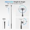 imageUBeesize 62 Magnetic Selfie Stick Phone Tripod with Wireless Remote Extendable Cell Phone Tripod Stand Compatible with MagSafe Cellphone Tripod for iPhone 17 16 15 14 13 12 and Android PhonesBlack