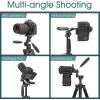 imageUBeesize 74quot Camera Tripod with Phone Holder and Remote Heavy Duty Tripod Stand with Portable Bag for Phone and Camera Compatible with DSLR Cameras Cell Phones Spotting Scopes and Binoculars74Inches
