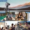 imageUBeesize 74quot Camera Tripod with Phone Holder and Remote Heavy Duty Tripod Stand with Portable Bag for Phone and Camera Compatible with DSLR Cameras Cell Phones Spotting Scopes and Binoculars67Inches