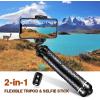 imageUBeesize Extendable Phone Tripod Flexible Tripods with Remote 3 in 1 Selfie Stick with Gopro Mount iPhone Stand for Recording Volgging Live Streaming Fit for Cell Phones Canon Sony CamerasRegular