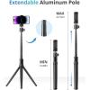 imageUBeesize Extendable Phone Tripod Flexible Tripods with Remote 3 in 1 Selfie Stick with Gopro Mount iPhone Stand for Recording Volgging Live Streaming Fit for Cell Phones Canon Sony CamerasStretchable