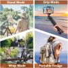 imageUBeesize Extendable Phone Tripod Flexible Tripods with Remote 3 in 1 Selfie Stick with Gopro Mount iPhone Stand for Recording Volgging Live Streaming Fit for Cell Phones Canon Sony CamerasRegular