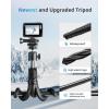 imageUBeesize Extendable Phone Tripod Flexible Tripods with Remote 3 in 1 Selfie Stick with Gopro Mount iPhone Stand for Recording Volgging Live Streaming Fit for Cell Phones Canon Sony CamerasStretchable