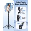 imageUBeesize Magnetic Mini Selfie Stick Tripod with Rechargeable Remote Pocket Tripod for iPhoneAndroid Compact Travel Stand for TikTok YouTube Live Streaming Vlogging Adjustable Holder