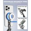 imageUBeesize Magnetic Portable Tripod for iPhone MagSafe Mini Phone Stand ampamp Universal Tripod Mount Foldable Aluminum Phone Holder for iPhone 1615141312 Pocket Travel Desktop All in One