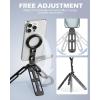 imageUBeesize Magnetic Portable Tripod for iPhone MagSafe Mini Phone Stand ampamp Universal Tripod Mount Foldable Aluminum Phone Holder for iPhone 1615141312 Pocket Travel Desktop All in One