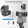imageUBeesize Metal Phone Tripod Mount Cold Shoes with Arca QR Base 3 Control Knob 360 Cell Phone Tripod Adapter for iPhone Samsung Desktop Tripod Smartphone Holder for Video Streaming Vlogging RigStandard